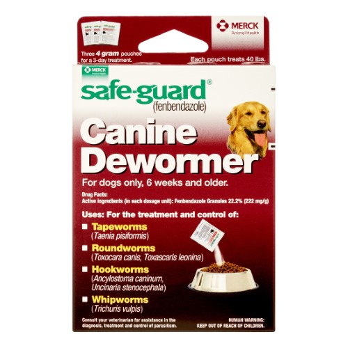 Excel Safe Guard Canine Dewormer For Large Dogs, 4-Gram Dog Supplies Pasteur Pharmacy