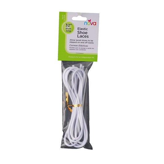 Nova 32” Elastic Shoelaces, White Shoelaces Pasteur Pharmacy