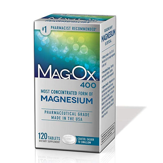 Mag-Ox 400 Magnesium Supplement – High Potency 400mg, 120 Tablets Vitamins & Supplements Pasteur Pharmacy