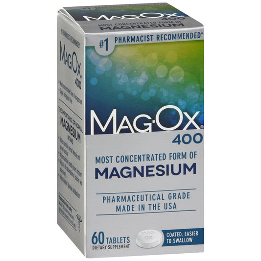 Mag-Ox 400 Magnesium Supplement – High Potency 400mg, 60 Tablets Vitamins & Supplements Pasteur Pharmacy