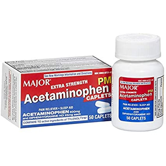 Major Acetaminophen PM 500mg 50ct Health & Beauty Pasteur Pharmacy