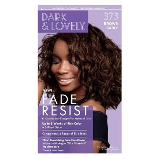 Dark and Lovely Fade Resist Permanent Hair Color 373 Brown Sable Hair Color Pasteur Pharmacy Default Title