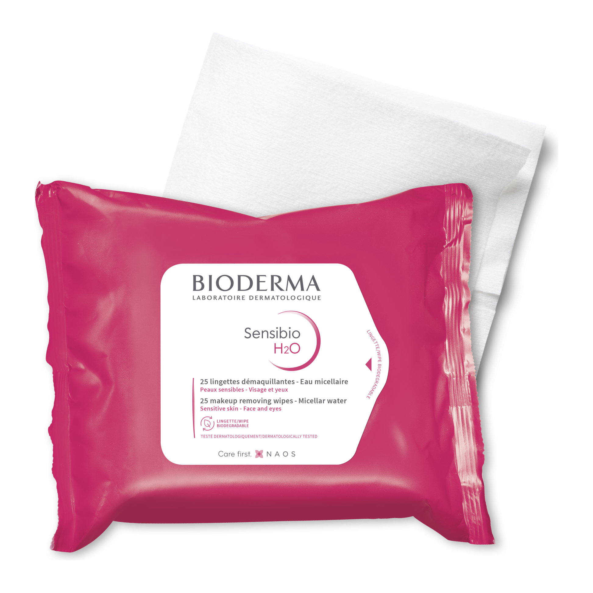 Bioderma Sensibio H2O - 25 Makeup Removing Wipes - Micellar Water Makeup Removing Wipes Pasteur Pharmacy