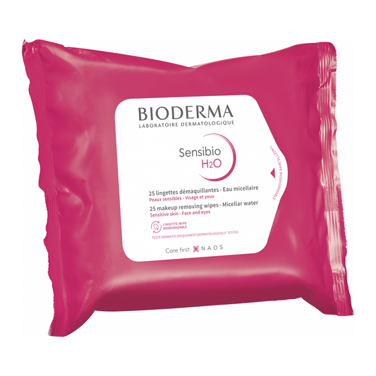 Bioderma Sebium H2O Micellar Wipes 25 Count Facial Cleanser Pasteur Pharmacy