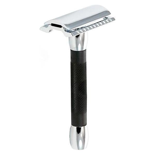 Merkur 30C Chrome with Black Rubber Handle Safety Razor [30 011] Safety Razor Pasteur Pharmacy