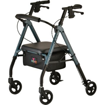 Nova STAR 6 ROLLATOR BLUE (300 Lbs Capacity) Throwing Stars Pasteur Pharmacy