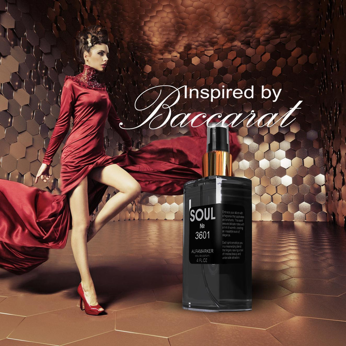 SOUL Inspired by Baccarat. R. 540 Spray 4.0 Fl Oz / 120 ml Perfume for Women and Men Unisex Eau de Parfum Long Lasting Fragrance