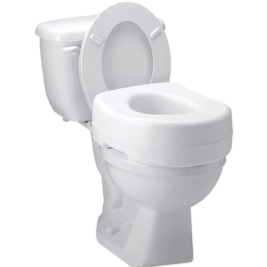 Carex Raised Toilet Seat, 5-Inch Height, Contoured Surface, Brown Mobility & Accessibility Pasteur Pharmacy