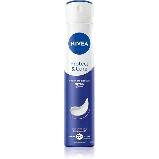 NIVEA Protect & Care Anti-Perspirant Spray 72h Protection Alcohol-Free 150ml Deodorant & Anti-Perspirant Pasteur Pharmacy
