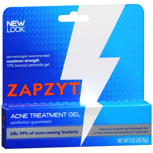 Zapzyt Acne Treatment Gel – 10% Benzoyl Peroxide Maximum Strength, 1 oz Skin Care Pasteur Pharmacy