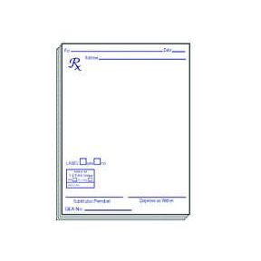 Rx Prescription Pads Pad Style#11 1X10 Medical Pasteur Pharmacy