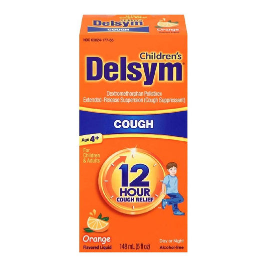 Delsym Children's Cough Suppressant Liquid, Orange Flavor, 5 Oz Health & Beauty Pasteur Pharmacy