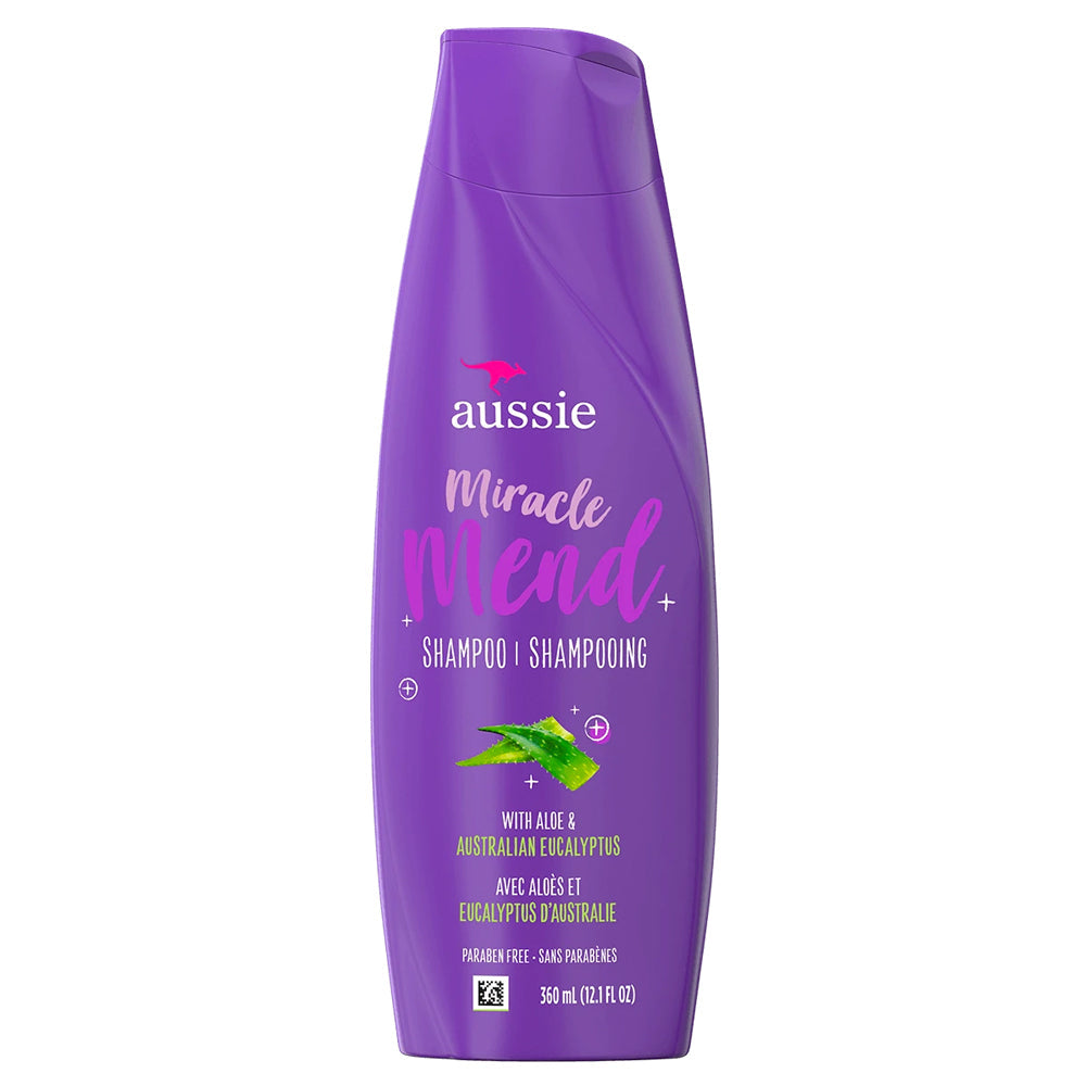 Aussie For Hair Damage – Paraben-Free Miracle Mend Shampoo W/ Aloe & Eucalyptus, 12.1 Fl Oz Shampoo Pasteur Pharmacy