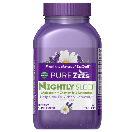 Vicks PURE Zzzs Nightly Sleep Melatonin, Tablets Health Care Pasteur Pharmacy