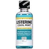 Listerine Cool Mint Antiseptic Travel Mouthwash for Bad Breath 3.2 oz Oral Care Pasteur Pharmacy