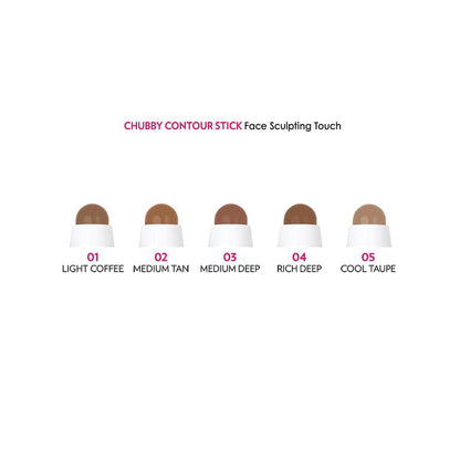 Golden Rose Chubby Contour Stick 3.8g - Tono Light Coffee para un contorneado natural y nutrición de la piel