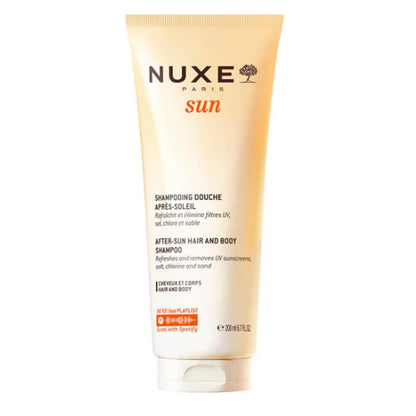 Champú para cabello y cuerpo Nuxe para después del sol - Sin sulfatos, sin parabenos, cuidado hidratante para después del sol para la piel y el cabello