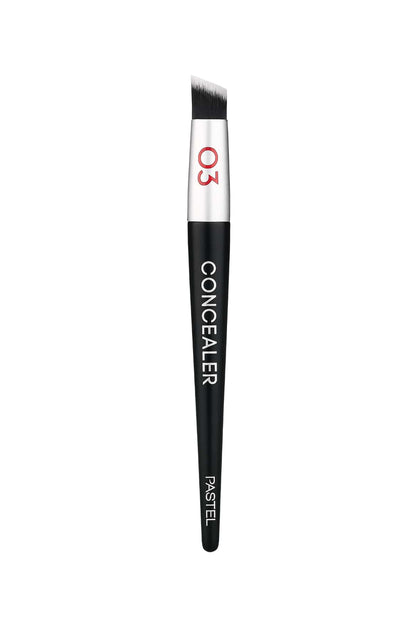 Brocha para corrector Pastel Profashion para una aplicación precisa de maquillaje de ojos: estructura de cerdas densas, corte especial para una fácil distribución del corrector