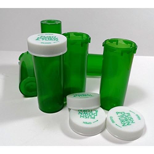 Vials Child Resistant Green 410 8 Dram containers Pasteur Pharmacy