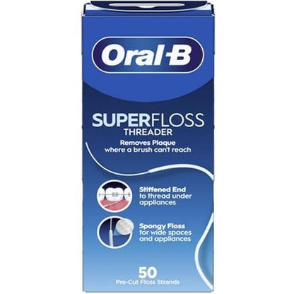 Seda dental Oral-B Superfloss: ideal para aparatos de ortodoncia e implantes