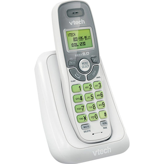 Vtech CS6114 DECT 6.0 Cordless Phone With Caller ID/Call Waiting, 1 Handset - White Cordless Phones Pasteur Pharmacy