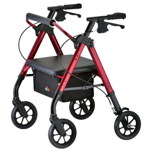 NOVA Star HD Petite Rollator Walker, Red (Model 4279RD) Walkers Pasteur Pharmacy