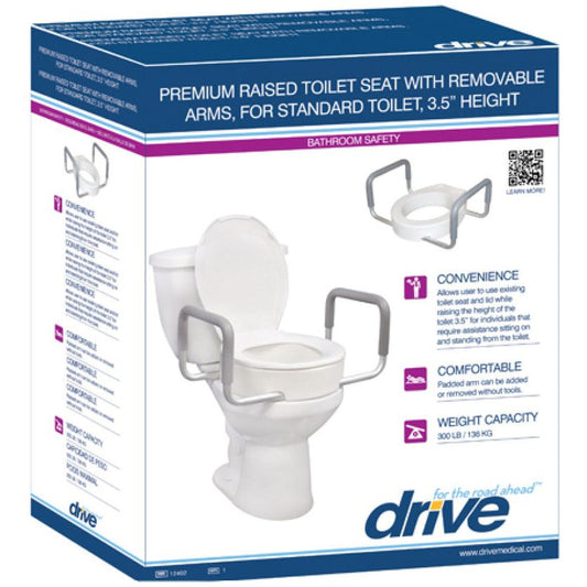 Toilet Seat Riser Eq W/Removarm Medical Pasteur Pharmacy