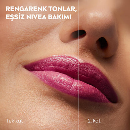 Crema labial con color Nivea Pink 4.8g - Hidratante con FPS 30 | 3 en 1