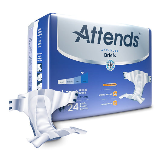 Attends Unisex Adult Incontinence Brief Large Disposable DDC30, Case Of 3 Bicycle Shorts & Briefs Pasteur Pharmacy