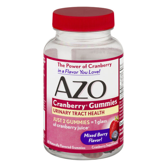 AZO Urinary Tract Health Gummies – 40 Count (Mixed Berry) Vitamins & Supplements Pasteur Pharmacy