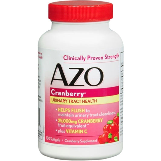 Azo Urinary Tract Health Cranberry Supplement Softgels - 100ct Vitamins & Supplements Pasteur Pharmacy