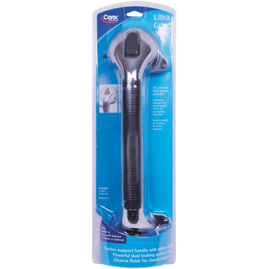 Carex Chrome Ultra Grip Bath Handle - 16" Bathroom Accessories Pasteur Pharmacy