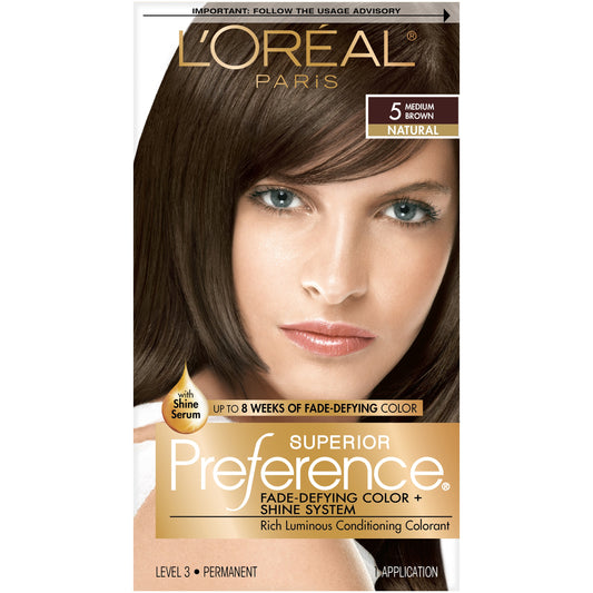 Superior Preference L'Oreal Paris Medium Brown #5 Natural Hair Color 1 Hair Color Pasteur Pharmacy