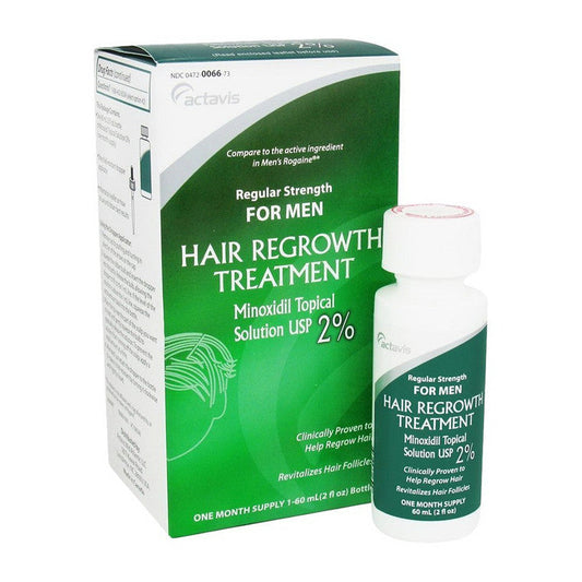 Minoxidil Mens 2% Regular Strength Hair Regrowth Treatment Solution – 2 Oz Hair Loss Treatments Pasteur Pharmacy