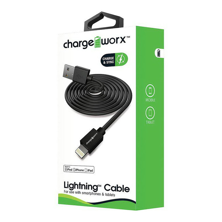 Chargeworx Charge Worx 3ft. Lightning Sync/Charge Cable Cables Pasteur Pharmacy