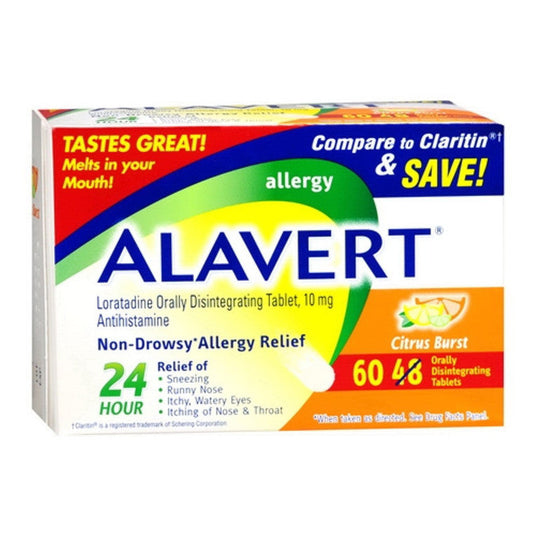 Alavert Allergy Loratadine Orally Disintegrating Tablets, Citrus Burst 10 Mg Health Care Pasteur Pharmacy