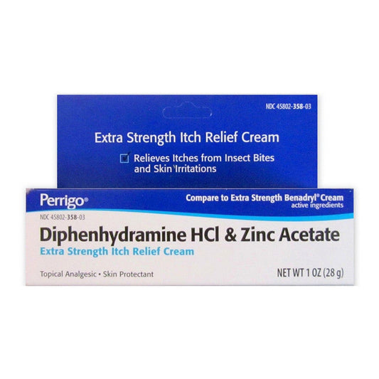 Perrigo Diphenhydramine HCL And Zinc Acetate Itch Relief Cream, 1 Oz Skin Care Pasteur Pharmacy