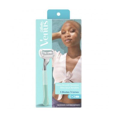 Gillette Venus Extra Smooth Sensitive Design Edition Razor Handle + 2 Refills Shaving & Grooming Pasteur Pharmacy