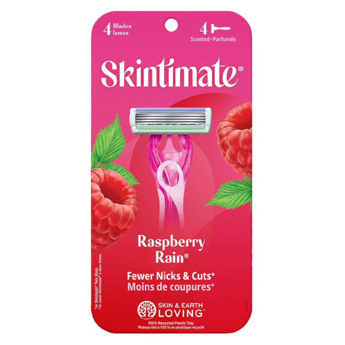 Skintimate Razors, Raspberry Rain, 4 Blades Shaving & Grooming Pasteur Pharmacy