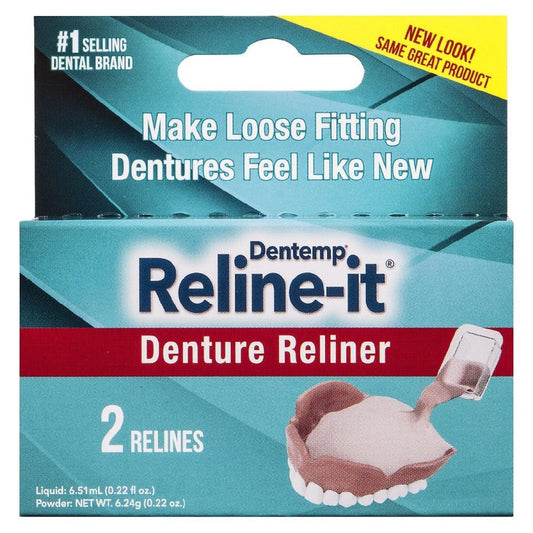 Dentemp Reline-It Denture Reliner 2 Ea Box Dentures Pasteur Pharmacy