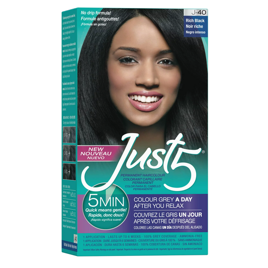 Just 5 Women's Minute Permanent Hair Color, Rich Black Hair Color Pasteur Pharmacy Default Title