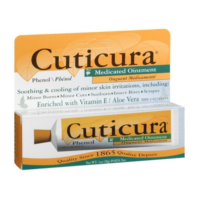 Cuticura Medicated Ointment With Phenol, 1 Oz First Aid Pasteur Pharmacy
