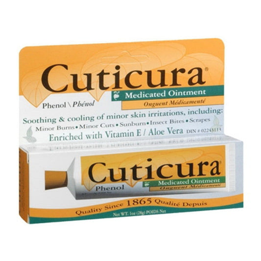 Cuticura Medicated Ointment With Phenol, 1 Oz First Aid Pasteur Pharmacy