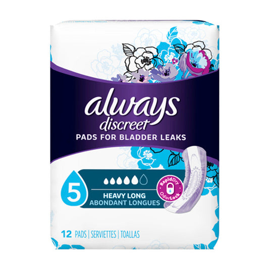 Always Discreet Maximum Absorbency Long Length Incontinence Pads Personal Care Pasteur Pharmacy