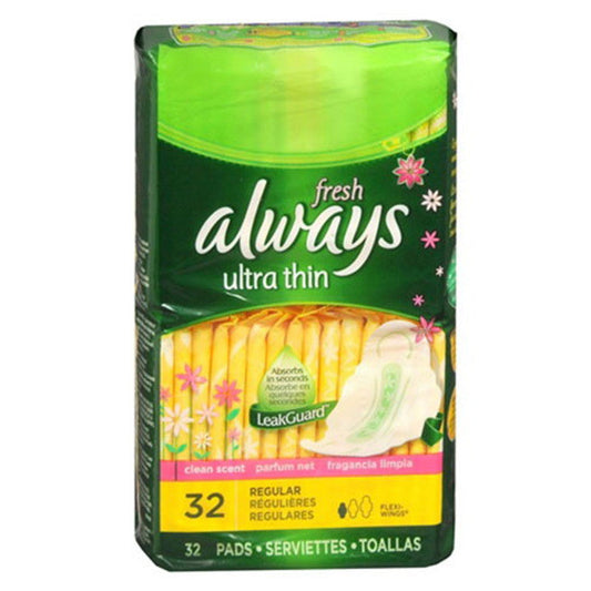 Always Pads, Ultra Thin, Flexi Wings, Regular, Fresh Scent, Size 1 Health & Beauty Pasteur Pharmacy