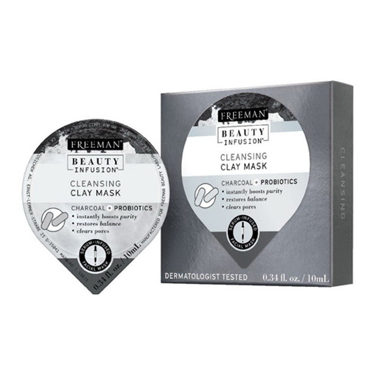 Freeman Skincare Beauty Infusion Charcoal And Probiotics Cleansing Clay Mask, 0.34 Oz Bath & Body Pasteur Pharmacy
