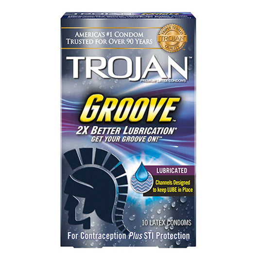 Trojan Groove Condoms, Premium, Latex
