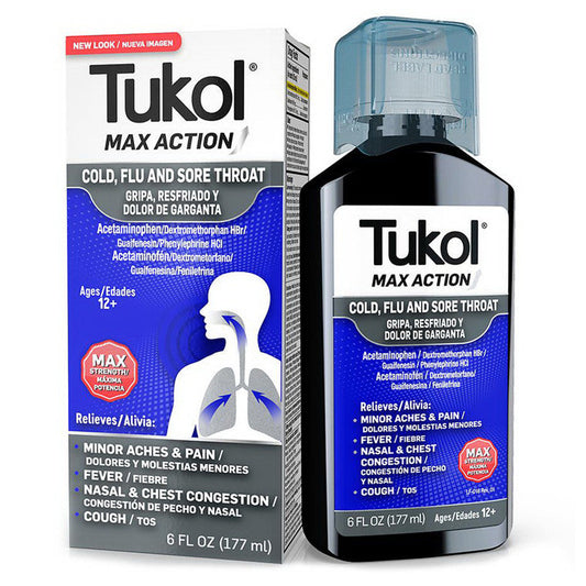 Tukol Cold, Sore Throat & Cough, Max Strength 6 Oz Medicine & Drugs Pasteur Pharmacy