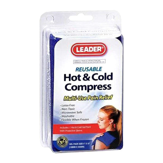 Leader Reusable Hot & Cold Compress - Microwaveable and Freezable Gel Pack, 1 Count Hot & Cold Therapies Pasteur Pharmacy