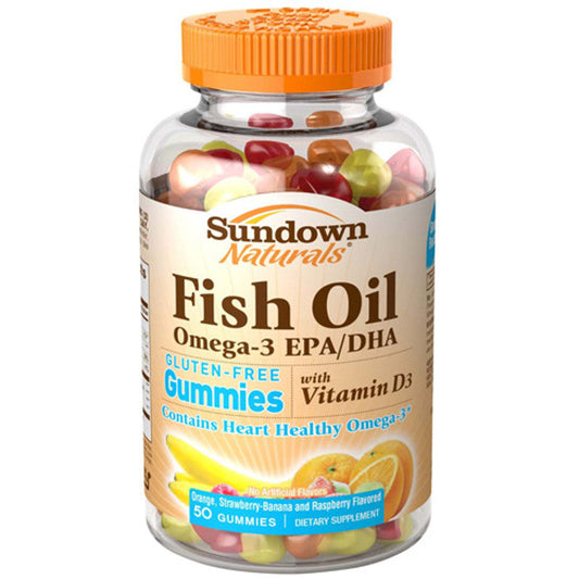 Sundown Naturals Fish Oil Omega-3 Gummies With Vitamin D3 Vitamins & Supplements Pasteur Pharmacy